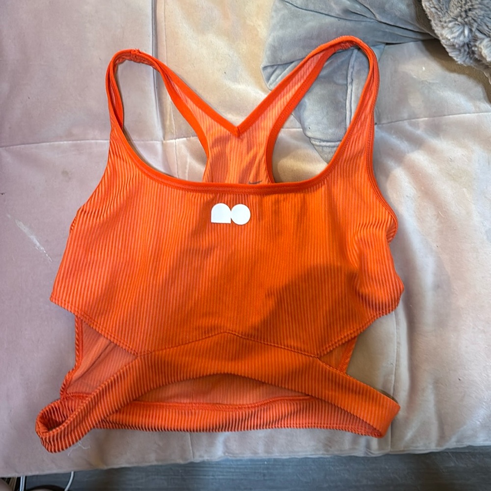 Nike orange cut out tank